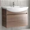 KAMALU Mobile bagno 80 cm sospeso con cassetto scorrevole BN-80B