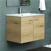 KAMALU Mobile bagno da 75cm sospeso con 2 ante BT-75