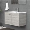 KAMALU Mobile bagno sospeso da 90cm con 2 ante BT-90