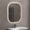 KAMALU Specchio bagno led retroilluminato 60x70 cm cornice oro | KAM-S6700G