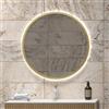 KAMALU Specchio tondo led retroilluminato 80 cm cornice oro | KAM-S8000G