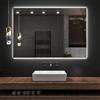 KAMALU Specchio bagno 80x60 cm retroilluminazione led KAMIL-860