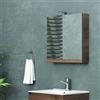 KAMALU Specchio bagno contenitore da 60 cm con un'anta NEL-60