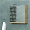 KAMALU Specchiera bagno contenitore da 75 cm con 2 ante NEL-75