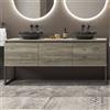 KAMALU Mobile bagno a terra 180 cm con piano e 3 cassetti SP-180P3