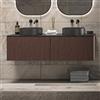 KAMALU Mobile bagno sospeso 140cm rovere cannettato KDS-140P