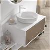 KAMALU Mobile sospeso 80cm bicolore con cassetto scorrevole SPR-80