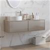 KAMALU Mobile sospeso 120cm con doppio cassetto scorrevole KSPR-120