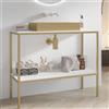 KAMALU Mobile bagno metallico 100 cm con due ripiani NET-100
