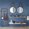 KAMALU Mobile bagno metallico 135 cm con due piani NET-135