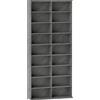 HOMCOM Scaffale CD/DVD con 18 scomparti e capacità 640 CD, Grigio chiaro | Aosom Italy