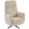 HOMCOM Poltrona relax elettrica con funzione letto, girevole con 2 motori e USB, Crema | Aosom Italy