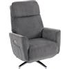 HOMCOM Poltrona relax elettrica con funzione letto, girevole con 2 motori e USB, Grigio | Aosom Italy