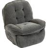 HOMCOM Poltrona relax in chenille girevole e dondolante, Grigio chiaro | Aosom Italy