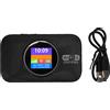 Gistuch Router WLAN mobile 4G LTE Lockless 6 300 Mbit/s Slot SIM Dispositivo hotspot portatile per viaggi in campeggio Nero
