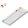 NuPhy Tastiera meccanica wireless NuPhy Air100 V3, con connessione Bluetooth/2,4 GHz/USB-C, layout QWERTY - colore bianco/rosso "Nova"