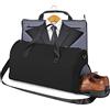 GIANTEX Borsa da trasporto 2-In-1 convertibile con tasca per scarpe, borsa da viaggio per viaggi d'affari/fine settimana/palestra 50L per uomini donne (Nero)