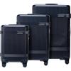 WITTCHEN Set valigie in policarbonato Gloss Line | set di valigie rigide con 4 ruote | Blu Navy