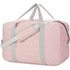 Narwey Bagaglio a Mano Borsone da Viaggio Grande Borsa da Cabina Pieghevole Borsa da Viaggio Borsa Sportiva per Weekend 40L (Rosa)