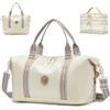 SPAHER Borsone da Viaggio Espandibile Bagaglio a Mano 40x20x25 Ryanair Vueling Bagage Cabine per Easyjet 45x36x20 Borsa da Leggero Impermeabile per Campeggio Weekend Sport Vacanza Uomo Donna Beige