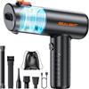 SEALIGHT Aspirabriciole Senza Fili, 32000Pa 4-in-1 Aspirapolvere Auto Cordless con 400000 RPM Motore Brushless, One-Touch Dust Dump, Mini Aspirapolvere per Casa, Ufficio, Auto, Capelli
