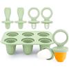 Aonveki Stampi per Ghiaccioli Bambini, Mini Stampi per Gelato con Bastoncini, Formine Ghiaccioli in Silicone senza BPA, per Stecco al Cioccolato Sorbetti Budino