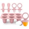 Aonveki Stampi per Ghiaccioli Bambini, Mini Stampi per Gelato con Bastoncini, Formine Ghiaccioli in Silicone senza BPA, per Stecco al Cioccolato Sorbetti Budino
