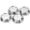 KJHBV Copri Mozzo Ruota Auto 4 Pezzi Diametro 68mm in ABS Argento, Copertura Centrale Resistente per Cerchi Modificati