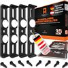 GENMAG® Clip Porta Targa Auto Senza Cornice [Universale & Legale] Portatarga Auto Posteriore | Portatarga Auto Anteriore | Supporto Targa Auto Invisibile e Rimovibile | Incluso Kit Viti Targa Auto