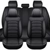 FUNEAER Coprisedili Auto Universale per MG HS 2024,Coprisedile Auto Traspirante E Impermeabile Copri Sedile,con Airbag-Nero
