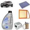 OP Kit tagliando 4 filtri + 4L olio Q8 Elite 0W-30 per Citroen C3 Aircross 1.6 BlueHDi gasolio 2017+
