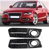 TTCR-II 2 PCS Compatibile con Audi A4 B8 8K Copertura fendinebbia 2009-2011 Copri Griglia Fendinebbia Sinistra + Destra A4 B8 8K Griglia Fendinebbia 8KD807681/8KD807682 Griglie Paraurti Antinebbia