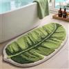 DEXI Tappeto Bagno Antiscivolo 50 x 100 cm, Tappetino Bagno Super Assorbente con Motivo Foglia di Monstera, Lavabile in Lavatrice, Decorazione Tropicale per Doccia, Foglia di palma verde
