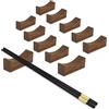 YTZJ Direct 10pcs Premium bacchette in legno poggia per feste di ristoranti a casa, supporti naturali sani bacchette, cucchiaio forchetta coltello stand rack set regalo, base cucina, utensili da cucina accessori