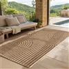 SIMPEX Tappeto Outdoor Passatoia 80x150 cm Resistente alle Intemperie Facile da Pulire Effetto Juta Naturale Design Scandinavo Boho per Ingresso Cucina Terrazza Balcone