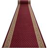 rugsx Passatoia corridoio Inca - Antiscivolo, classica e resistente, ideale per cucina, soggiorno e ingresso, rosso vino 67x140 cm