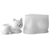 Generic Stampo in silicone per vasi di fiori, decorazione 3D a forma di animale in resina epossidica, stampo in silicone per vaso di fiori a forma di gatto, per casa, feste, artigianato, famiglia, amici