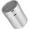 HERCHR Setaccio Farina in Acciaio Inox con Coperchio, Spargi Zucchero a Velo e Cacao per Caffè, Spezie, Cioccolatini, 6 x 7,8 cm / 2,4 x 3,1 pollici