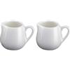 LATRAT 2 Pezzi Mini Brocche in Ceramica Bianca 100ml, Cucina Salsa di Caffè Crema Tazza con Manico, per Salsa Bianca per Latte, Caffè, Salsa, Salsa, Sciroppo