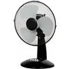 EMPOTEC Ventilatore da Tavolo, 30 cm, 45W, 3 Velocità, Base Oscillante, Nero