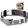 Hsumonre Braccialetto immagine personalizzato Braccialetti di coppia di foto personalizzati per lui e per lui Schizzo Testo Incisibile ID Catena a maglie Zirconia Bracciale Personalizza per Uomini