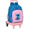 safta STITCH LILO - Zaino grande con ruote, compatto evoluzione, rimovibile, ideale per bambini di diverse età, comodo e versatile, qualità e resistenza, 33 x 22 x 45 cm