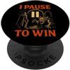 Video Game Meme Retro Roleplay Monster B Gamer I Pause To Win Citazione RPG Fantasy Gaming Retro Game PopSockets PopGrip Adesivo