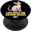 Cat Breeds Animal Lover Cute Cats DonaOn Mi piace davvero Devon Rexes Ok Amante degli animali Gatto carino PopSockets PopGrip Adesivo