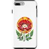 Red Poppy Stained Glass Flower Window Custodia per iPhone 7 Plus/8 Plus Finestra con fiori in vetro colorato papavero rosso