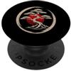 Japanese Bonsai Tree Zen Garden Peace Ha Albero Bonsai Sole Rosso Giapponese Tradizionale Arte Simbolo Di Pace PopSockets PopGrip Adesivo