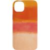 generic Custodia per iPhone 14 Plus Arancione Tramonto Astratto Colore Block Design