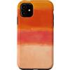 generic Custodia per iPhone 11 Arancione Tramonto Astratto Colore Block Design