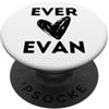 Hee and Me For Ever Ever Loves Evan - Cuore nero PopSockets PopGrip Adesivo