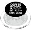 Funny Great Dane And Coffee Design Caffè E Alani Divertente Alano PopSockets PopGrip per MagSafe